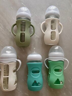 Set of 5 - Avent Philips Glass Bottles Silicone Sleeves